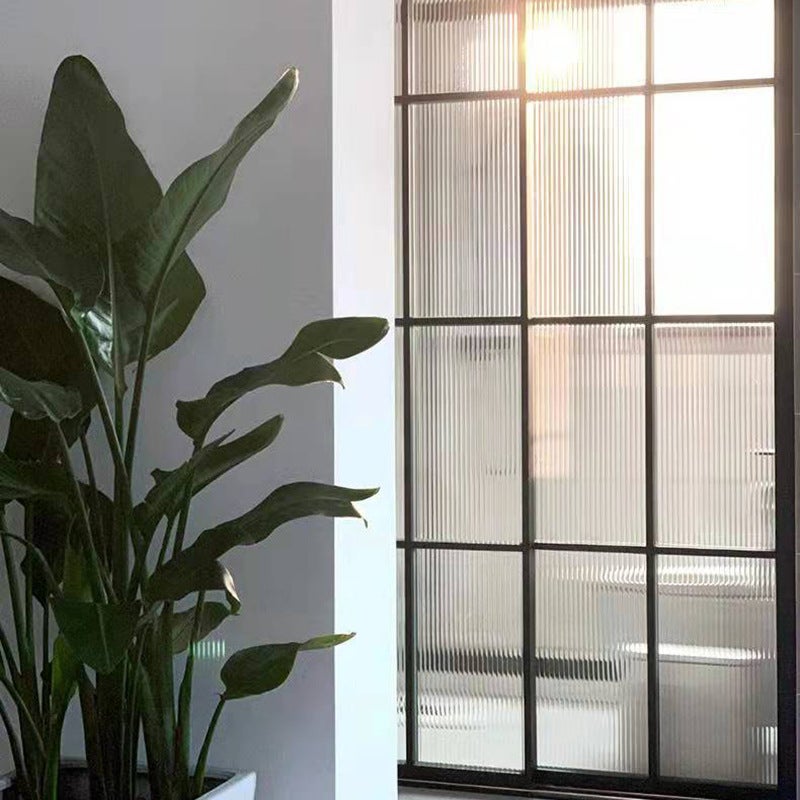 Changhong Electrostatic PVC Bathroom Window Stickers – Extra Large Light Gray Striped Film - Image 3