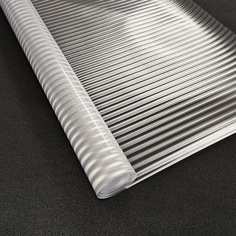 Changhong Electrostatic PVC Bathroom Window Stickers – Extra Large Light Gray Striped Film - Image 5