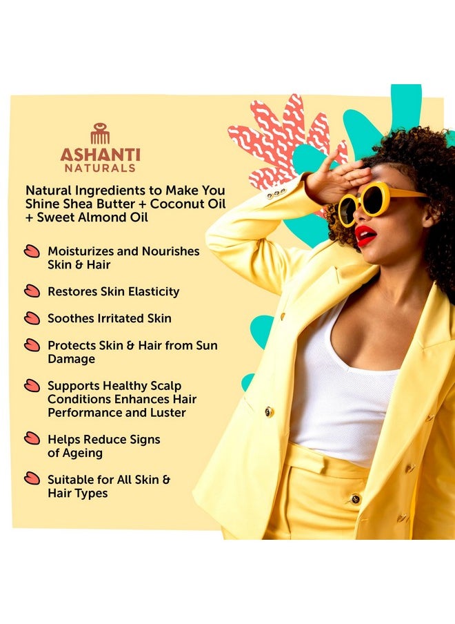 Ashanti Naturals - Scented Whipped Shea Butter For Skin Moisturizing African Raw Shea Butter Almond Oil And Coconut (Midnight Amber Souffle 8Oz) - Image 1