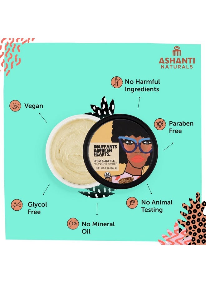 Ashanti Naturals - Scented Whipped Shea Butter For Skin Moisturizing African Raw Shea Butter Almond Oil And Coconut (Midnight Amber Souffle 8Oz) - Image 1