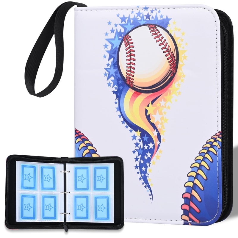 MERATIA Trading Card Binder 9 Pocket,900 Pockets Collectible Trading Card Album, Sports Card Binder for Standard Cards, Side Loading Card Folder for MTG Sports Cards (Lightning Bolt, 9 Pockets) - Image 1