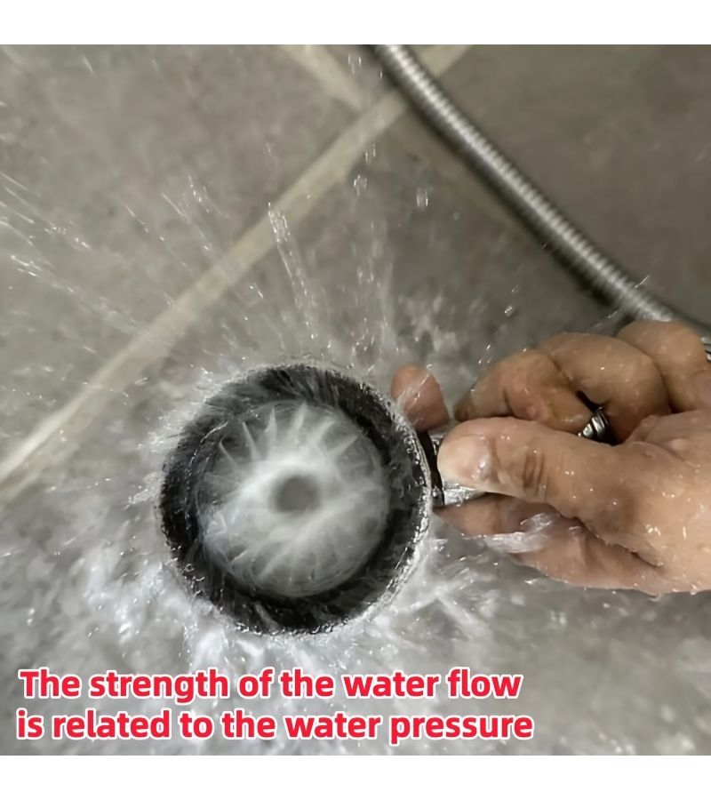 White Bathroom Shower Ring Water Spray Touch Flow Water Alone Showering - Image 5