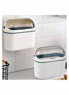 Y&D Mini Countertop Trash Can with Lid Plastic Swing Tiny Desktop Waste Garbage Bin for Bathroom Office Kitchen Desk Coffee Table Vanity Top  - Image 2