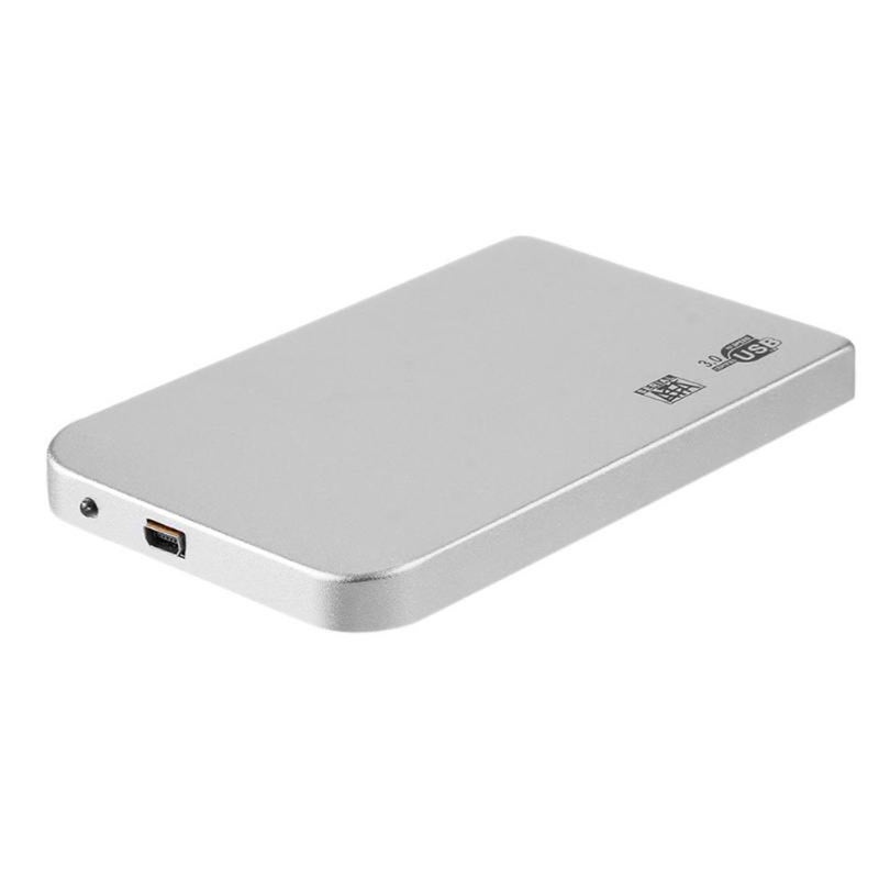 2.5in USB3.0 SATA SSD HDD Hard Drive Box 5Gbps 3TB USB3.0 SATA Portable Hard Drive Box (Silver) - Image 1