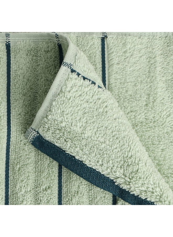 SPACES Spaces 100% Cotton Hand Towel Ribbed Texture High Absorbency High Loft (Solid 40CMX60CM)-Sea Green/Teal  - Image 5