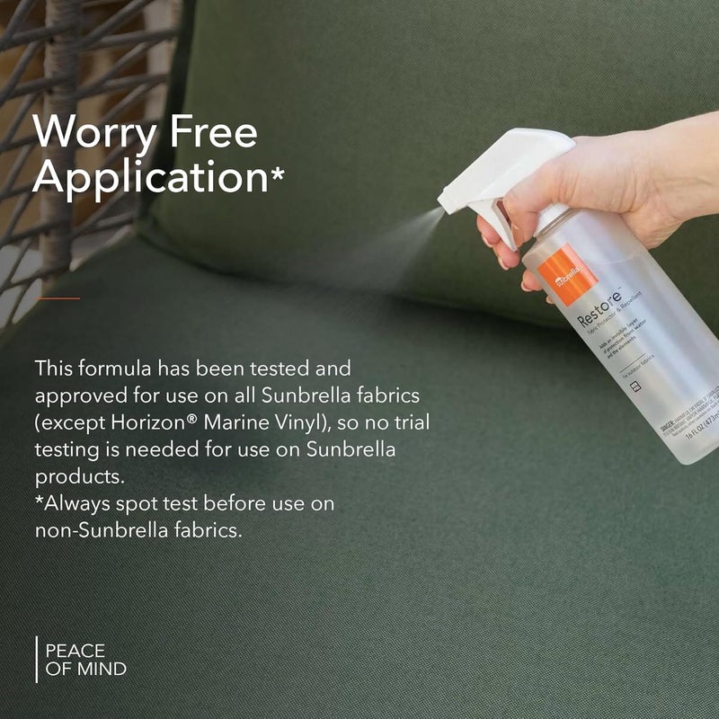 Sunbrella Restore Fabric Protector | Water-Repellent Spray for Outdoor Fabrics | Easy Use, Non-PFAS | Protect & Restore Upholstery | 16 fl oz - Image 5