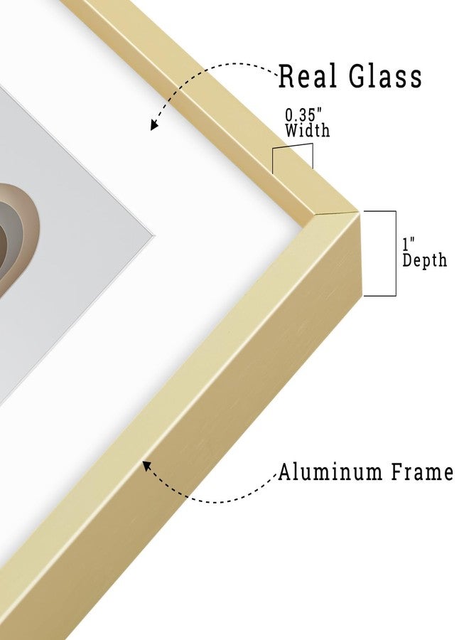 Frametory مجموعة إطارات صور من الألومنيوم من Frametory، مكونة من 7 قطع - طقم جدار معرض ذهبي - لعرض صورة واحدة مقاس 11×14 بوصة، وصورتين مقاس 8×10 بوصة، وأربع صور مقاس 5×7 بوصة لتزيين المنزل - Image 5