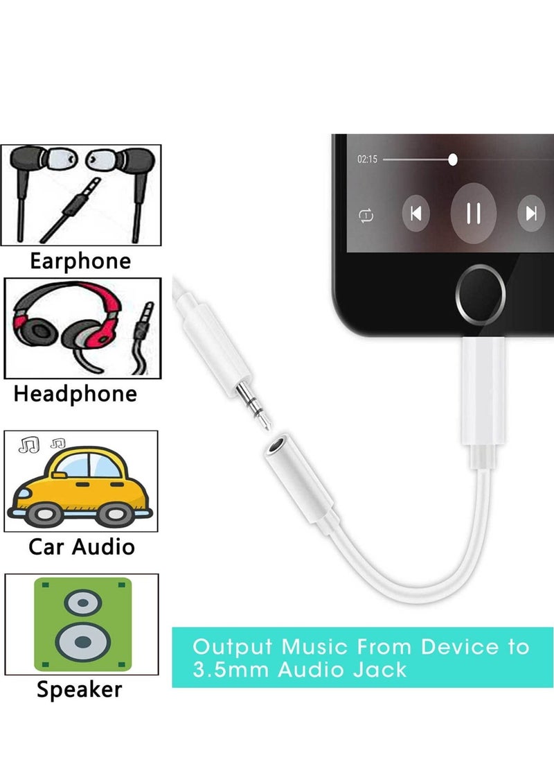 Generic - Lightning Headphone Jack Adapter Dongle [ MFi Certified ] Earbuds Headphone Converter for Apple iPhone 12/12Pro/SE/11/Pro/Pro Max/XR/Xs/Xs Max/X/8/7,Music Control,Calling&Siri Supported - Image 1