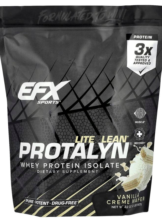 EFX SPORTS Protalyn® Whey Protein Isolate Vanilla Creme Wafer 2 lb (907 g) 