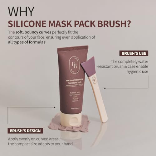 HEVEBLUE Soft Curve Spread Brush - Face Mask Applicator, Skincare Enhancer, Easy to Clean, Korean Skincare, Face Mask Brush, Mask Applicator Tool, Silicon Brush, JellyBrush, Mother's Day Gift - Image 4