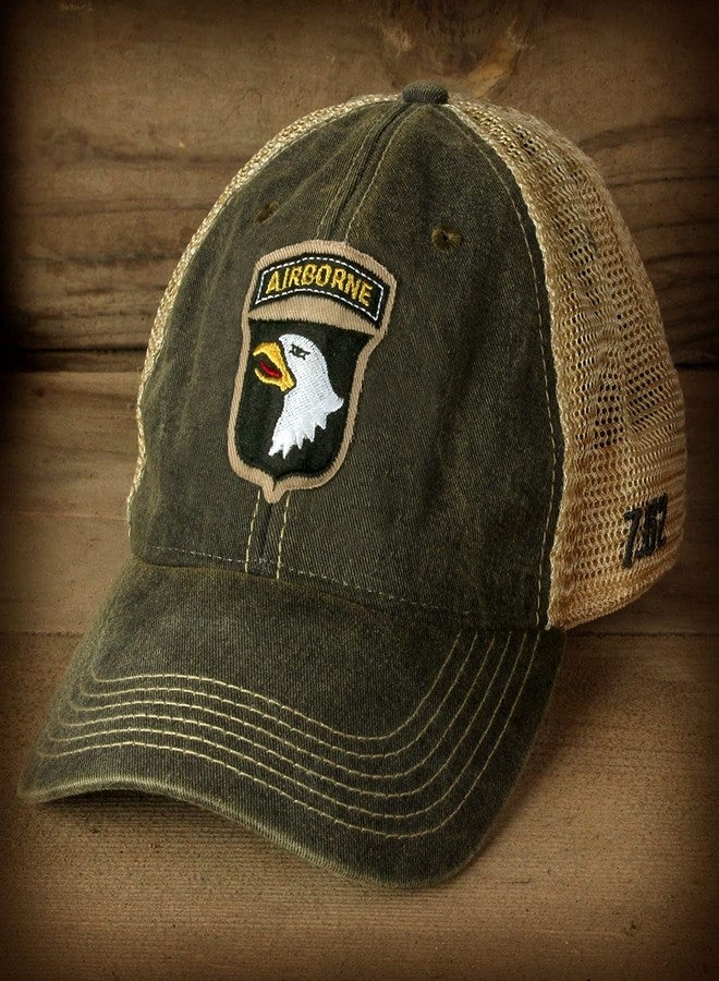 7.62 Design U.S. Army Vintage Trucker Hat (7.62 Design U.S. Army 101st Airborne Vintage Trucker Hat Black) - Image 2