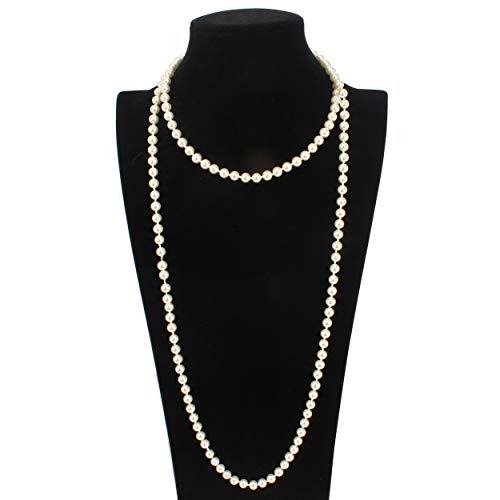 KOSMOS-LI Flapper Pearls 1920s Faux Pearls Pendants Long Fake Pearls Necklace 58"(1piece) for Women Jewelry - Image 2
