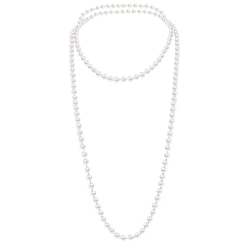 KOSMOS-LI Flapper Pearls 1920s Faux Pearls Pendants Long Fake Pearls Necklace 58"(1piece) for Women Jewelry - Image 1