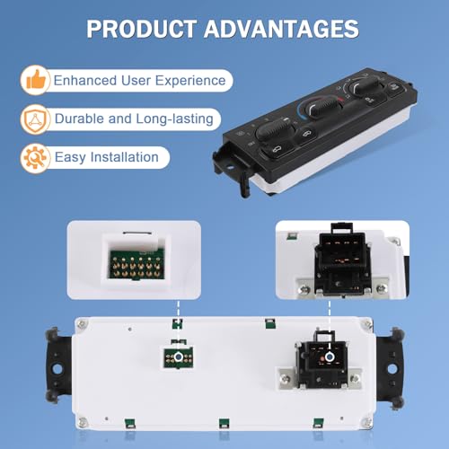 DICMIC Front A/C Heater Climate Control Module Compatible with 1999-2002 Chevrolet Silverado 1500 2500 GMC Sierra 1500 2500 2001-2002 Chevrolet Silverado 1500 HD 2500 HD Replace# 599-218, 15054697 - Image 5