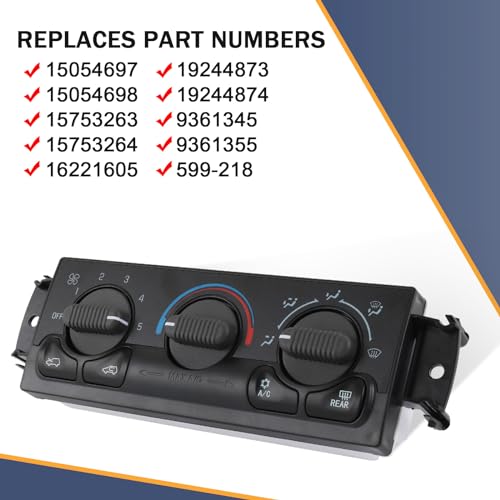 DICMIC Front A/C Heater Climate Control Module Compatible with 1999-2002 Chevrolet Silverado 1500 2500 GMC Sierra 1500 2500 2001-2002 Chevrolet Silverado 1500 HD 2500 HD Replace# 599-218, 15054697 - Image 3