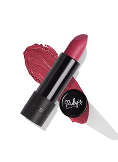 Ruby's Organics Semi-Matte Lipstick For Women, Hydrating And Highly Pigmented, Moisturizing & Non Drying, Lightweight & Long Lasting Formula, Lip Makeup, Paraben-Free, Pink Rhubarb, 3.7G  - Image 1