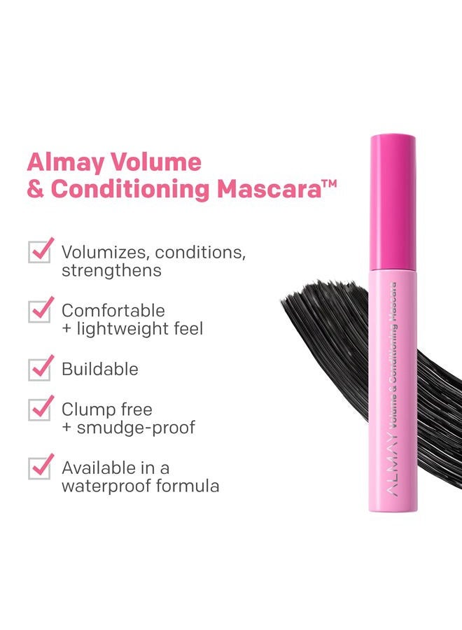 Almay ماسكارا تكثيف وترطيب، تحمل طوال اليوم، 10 أسود داكن، 0.27 أونصة سائلة. - Image 4