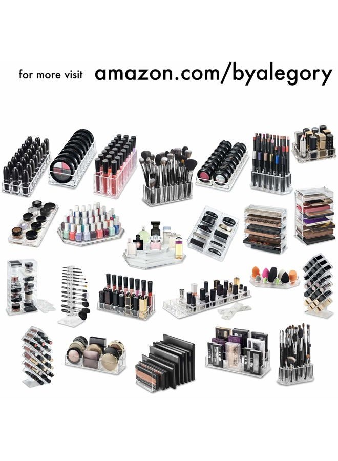 BY ALEGORY - byAlegory (Set of 2) Acrylic Mini Perfume & Mini Scented Oils Organizer & Vanity Display 4 Tiers For Storing Mini, Travel Size, Rollerball Beauty Perfume Bottles - Clear - Image 1