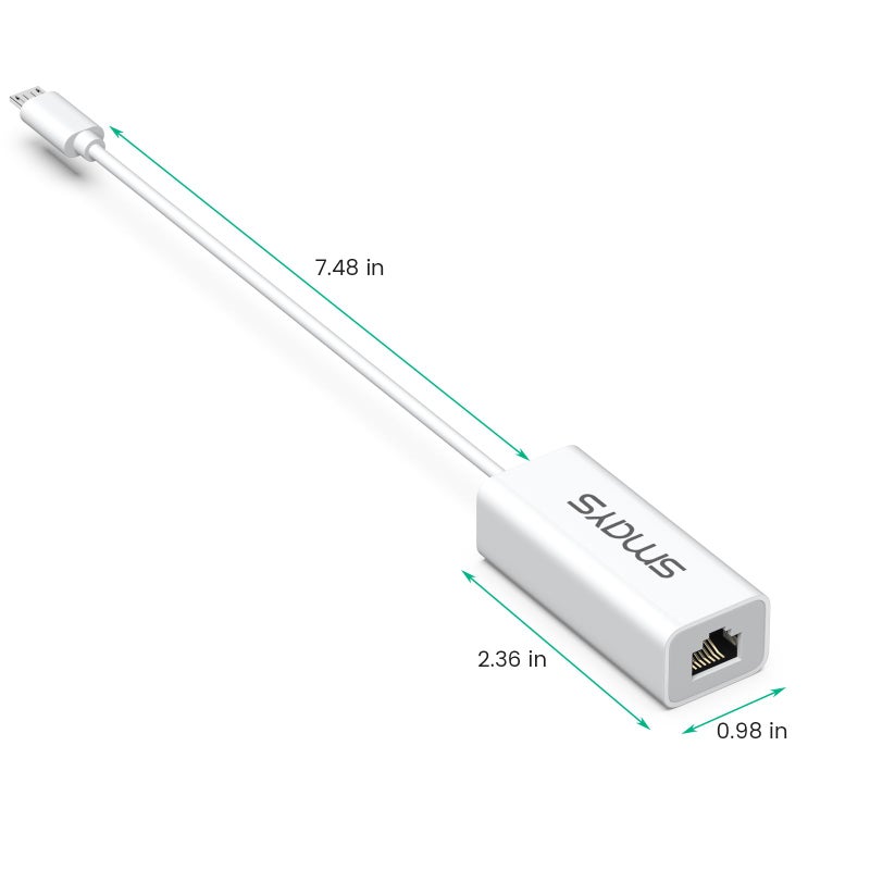 Smays Micro USB to Ethernet Adapter for Android Tablets, Nexus 4/5/7/10, Galaxy Nexus, Dell Venue - Wired LAN - Image 5