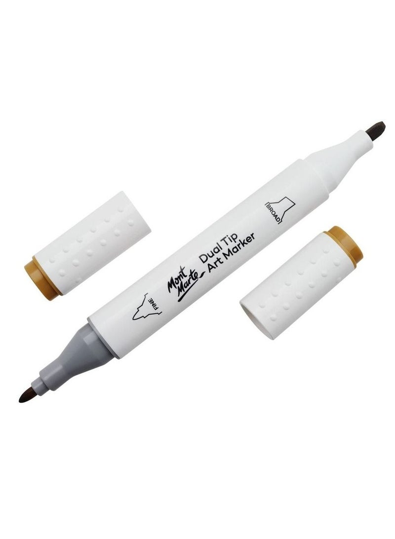Mont Marte Dual Tip  Premium Art Marker Dark Yellow - Image 1