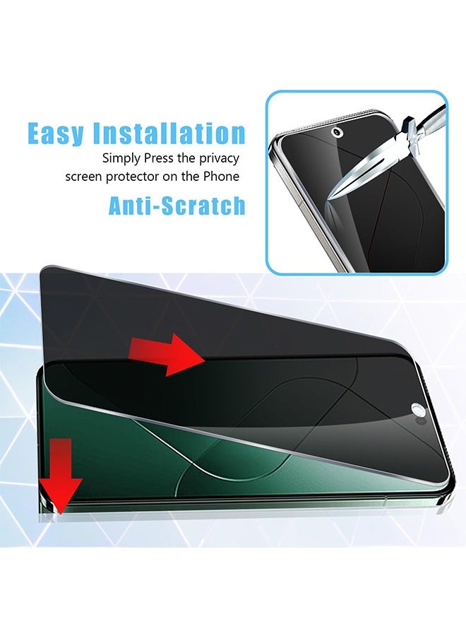 X-level 2 PCS Xiaomi 14 Privacy Screen Protector with Easy Install Anti-Scratch Glass 9H Hardness,Anti-Spy Anti-fingerprint Anti-drop Tempered Glass Film Protector Full Cover Protection accessory - Image 5