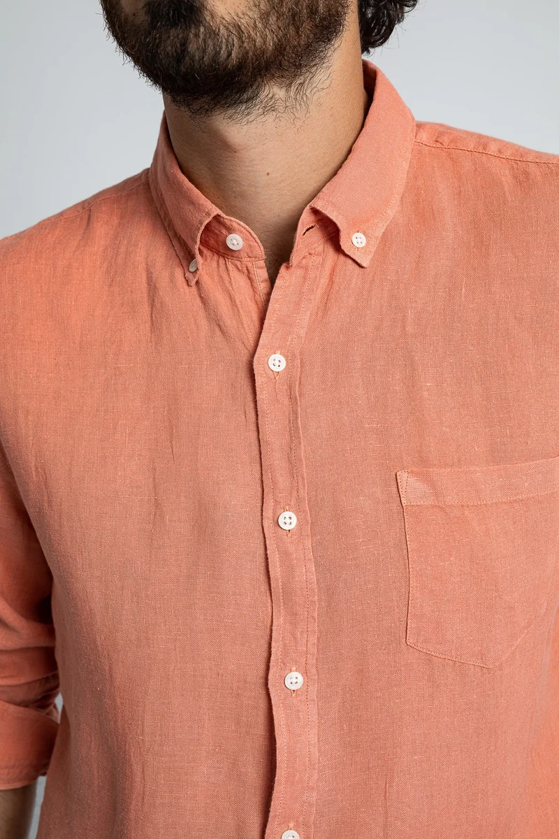 Jaqk Bali Linen Shirt - Terracota