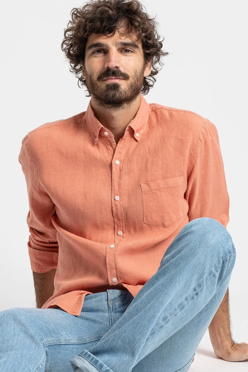 Jaqk Bali Linen Shirt - Terracota