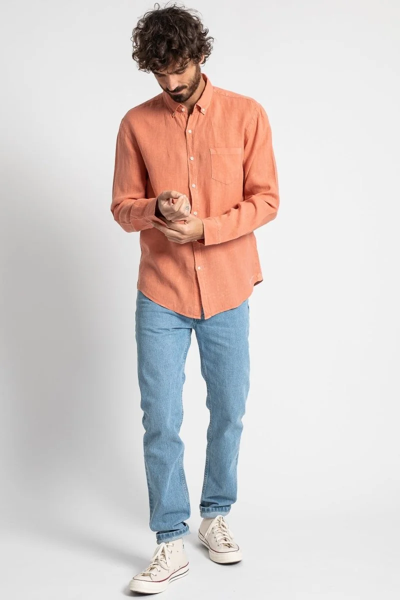 Jaqk Bali Linen Shirt - Terracota