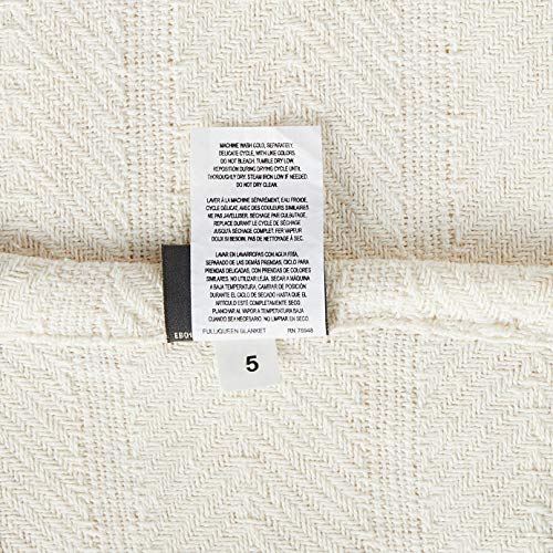 Eddie Bauer - Queen Blanket, Lightweight Cotton Bedding, Home Decor for All Seasons (Herringbone Bone, Queen) - Image 3