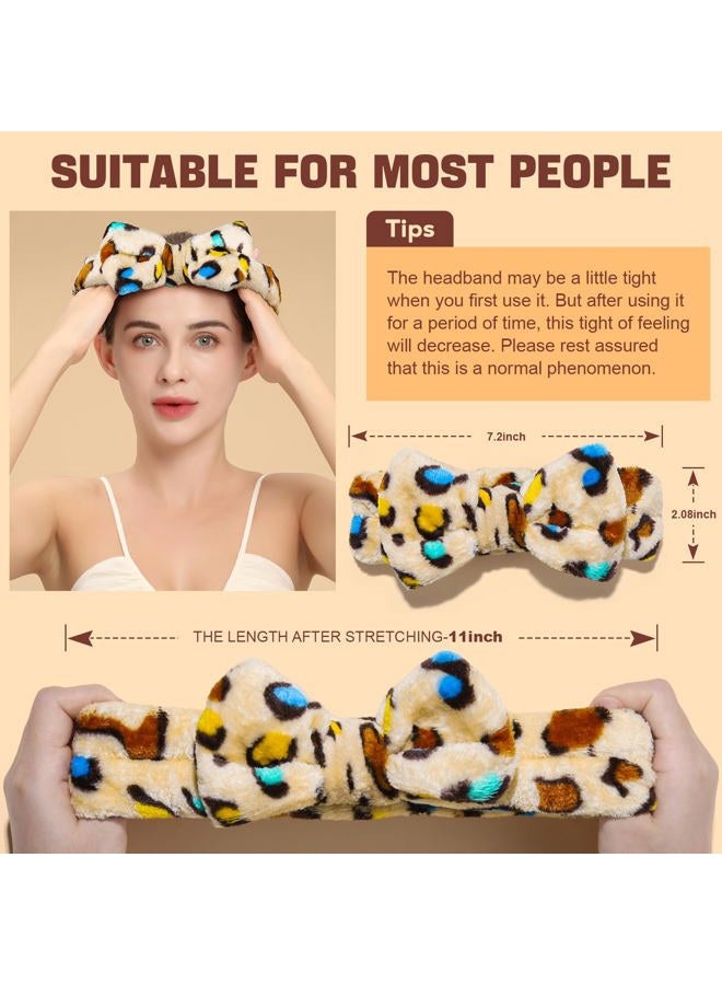 Teenitor Spa Headbands - 9Pcs Cute Bow Headbands for Women, Skincare and Makeup, Washing Face - Image 3