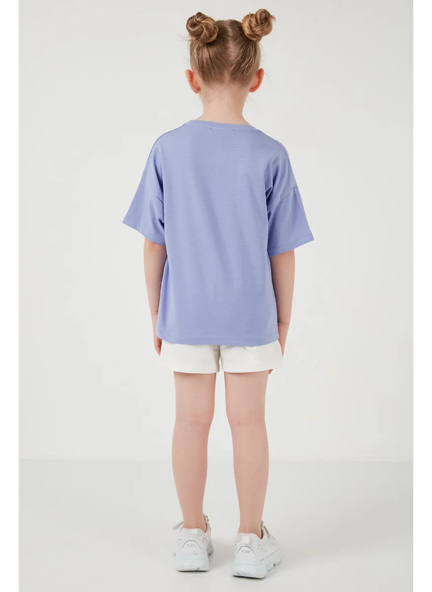 Lela Cotton Printed Crew Neck Top and Bottom Set with Shorts Girl's Set 6212004