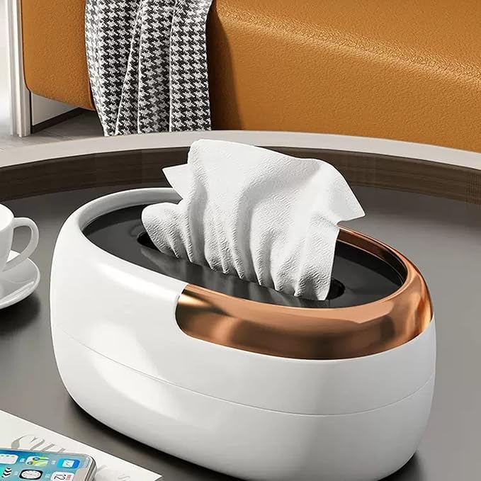 Calyrex Tissue Box Holder Tissue Box Cover Plastic Facial Tissue Dispenser for Home Bathroom, Living Room, Bedroom, Dinning Room, Office - Image 1