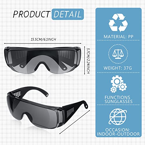 Konohan 4 Pairs UV Resistant Safety Glasses Protective Tanning Goggles Eyewear Red Light Therapy Black Glasses Comprehensive Protection for Your Eyes - Image 2