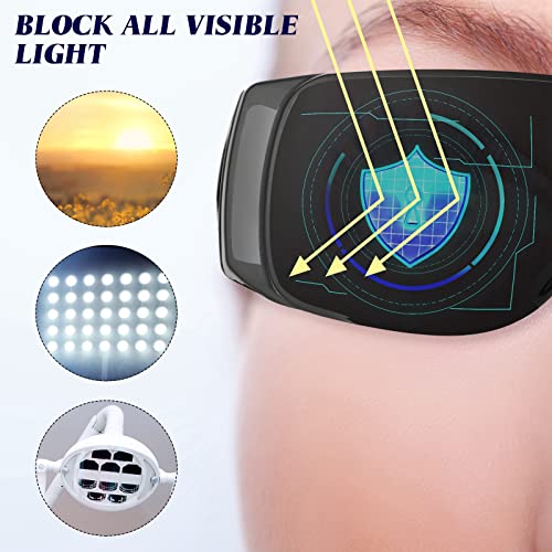 Konohan 4 Pairs UV Resistant Safety Glasses Protective Tanning Goggles Eyewear Red Light Therapy Black Glasses Comprehensive Protection for Your Eyes - Image 4