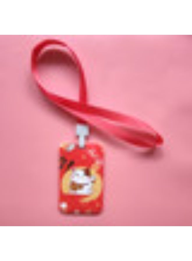 NIBEMINENT 1 - Piece Hefeng Lucky Cat Kpop Photo Card Holder Pendant Key Chain ID Badge Holder ID Card Holder Photo Card Protector for School ID Office ID Access Card for Women Girls - Image 1