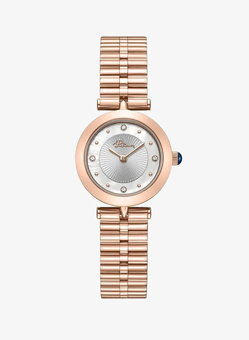 Police Agra White Dial Stainless Steel Bracelet Analog Watch for Women, 24mm