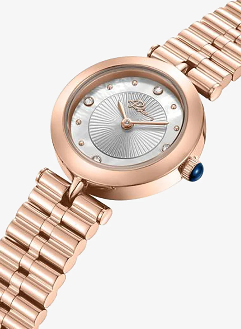 Police Agra White Dial Stainless Steel Bracelet Analog Watch for Women, 24mm