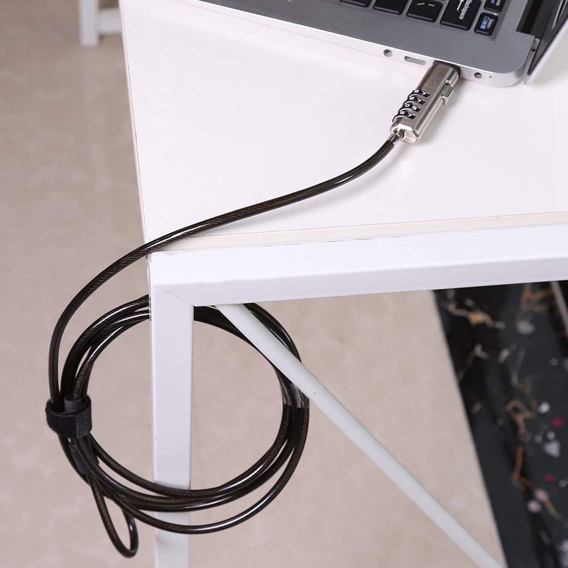 Anti Theft Laptop Cable Lock 360 Degree Rotation Eco Friendly Computer Security Lock - Image 2