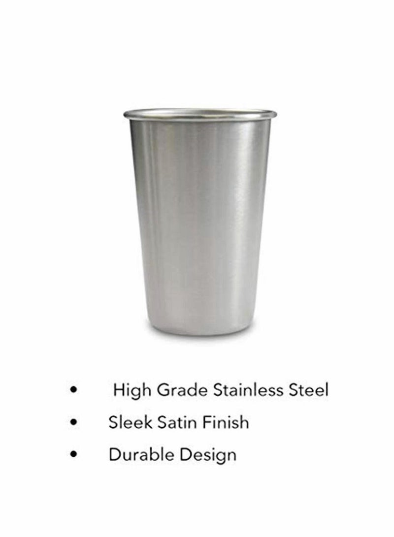 Y&D Premium Stainless Steel Cups - 16 Ounce Pint Cup Tumblers Eco-Friendly, BPA Free (5 Pack)  - Image 4