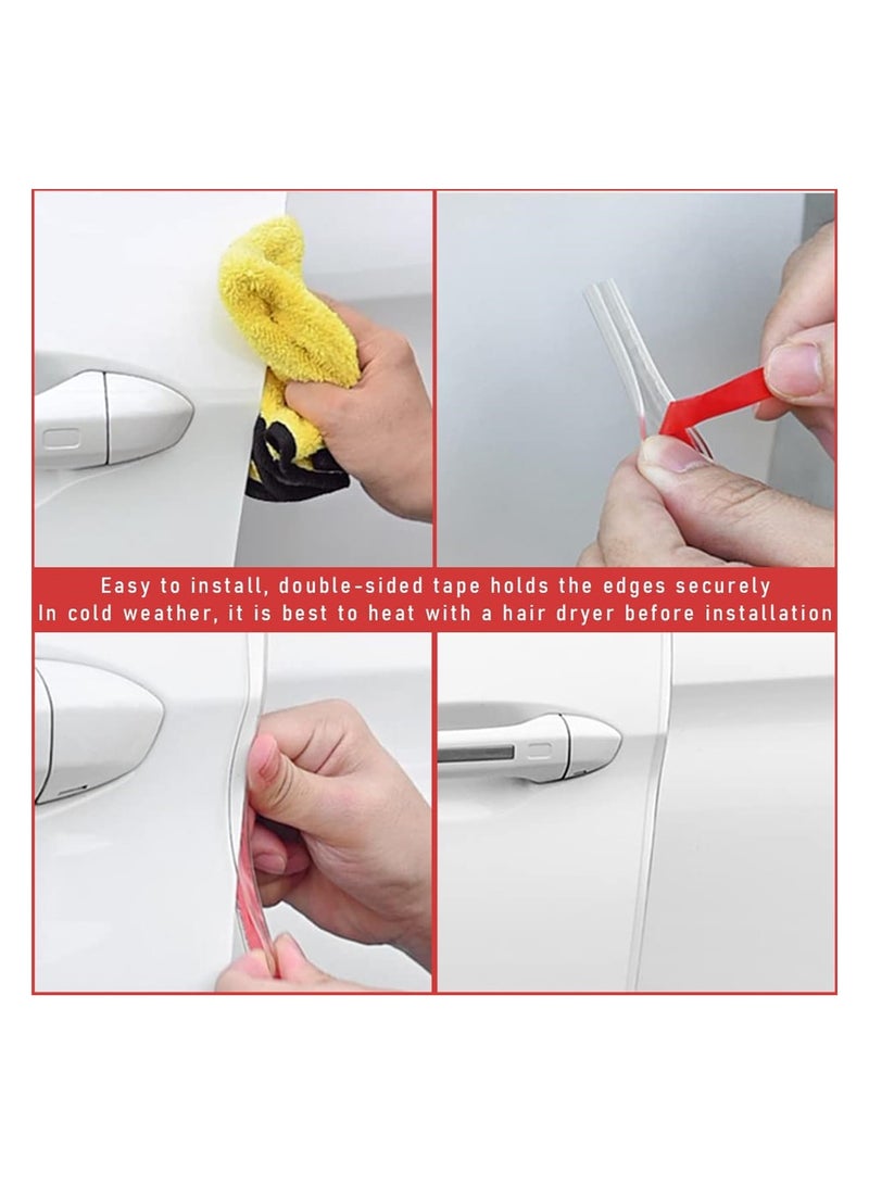 Excefore Car Door Edge Guards 5m Transparent Sealed Door Edge Protection Anti-Collision Protector Strips Guards Clear Anti-Scratch Trim Molding Auto Accessories Universal for Most Cars - Image 4