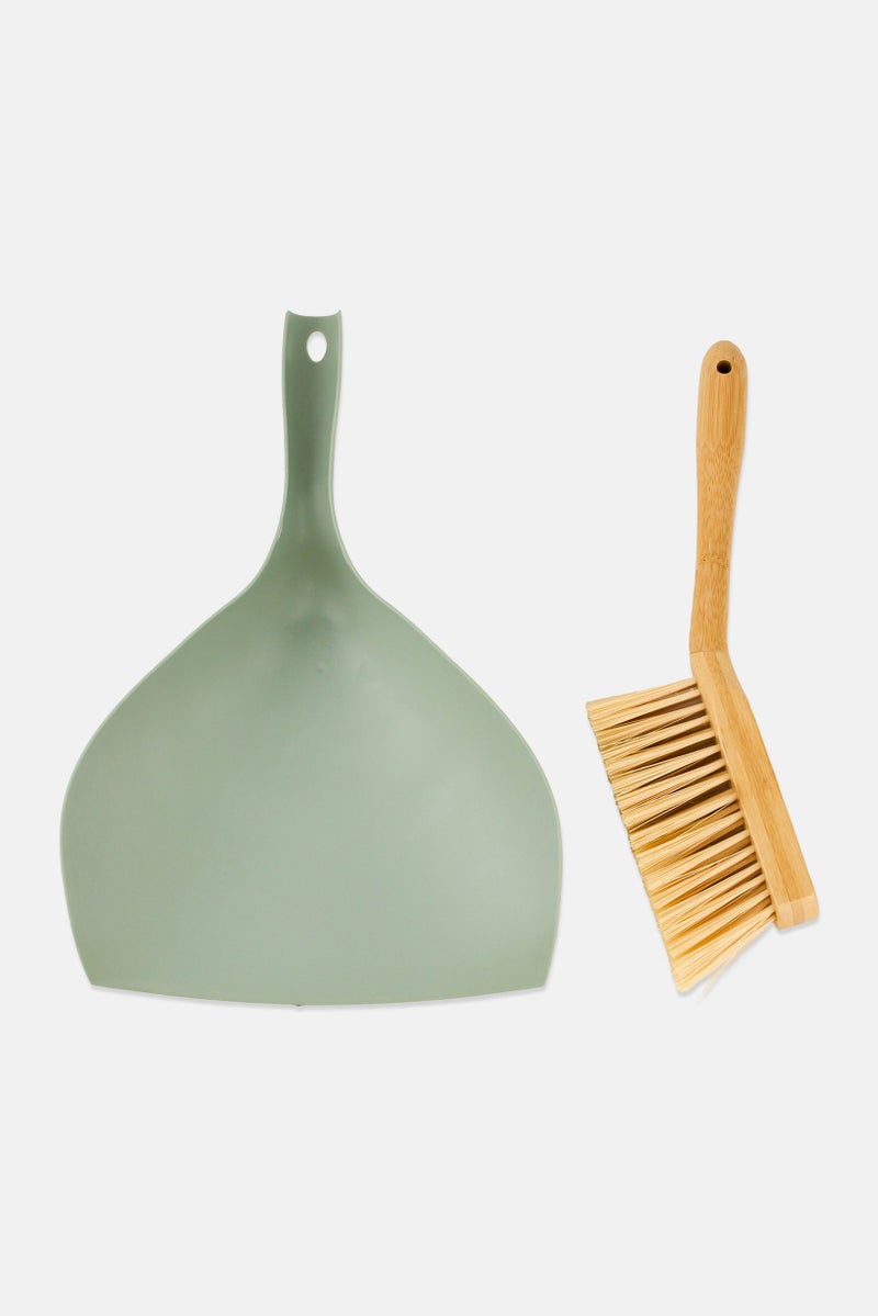 Bombay Mini Dustpan And Bamboo Brush, Multicolor - Image 1