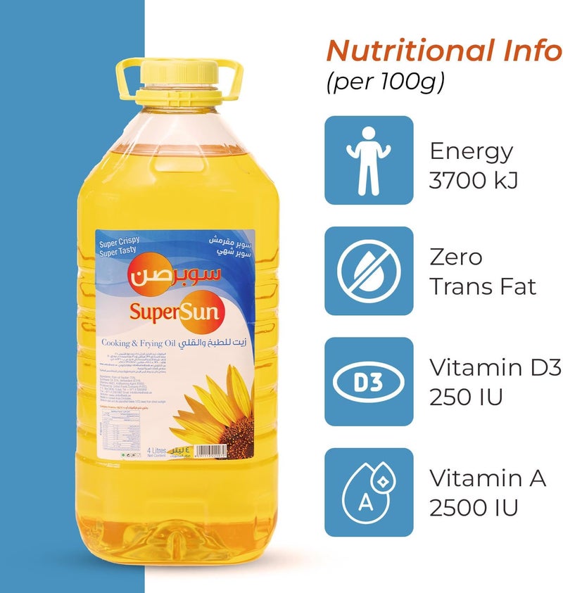 Supersun Cooking & Frying Oil - 4 Liters - Image 3