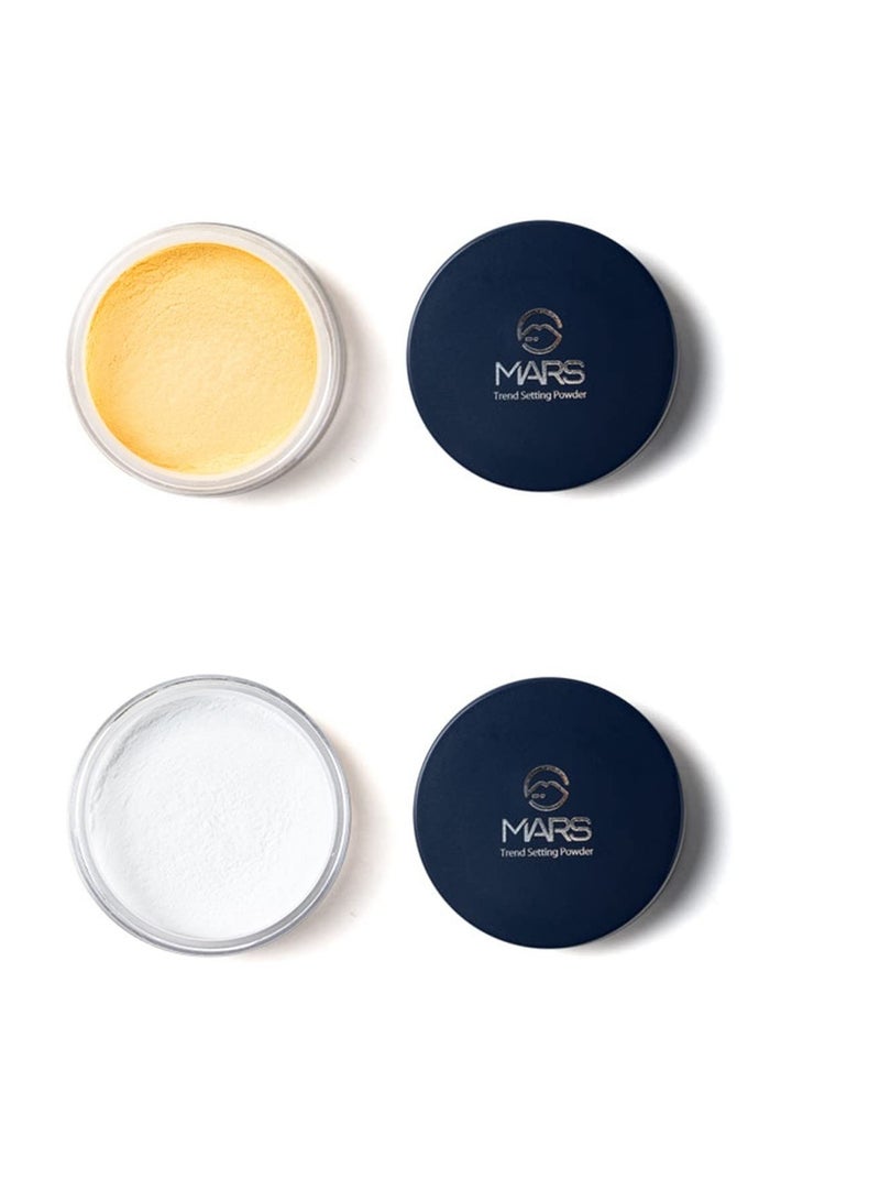 مارس بودرة سائبة غير لامعة فائقة النعومة من مارس تريند سينج، مضغوطة لجميع أنواع البشرة، موز، غير لامع، شفاف، 24 جم، متعددة الألوان - Image 1