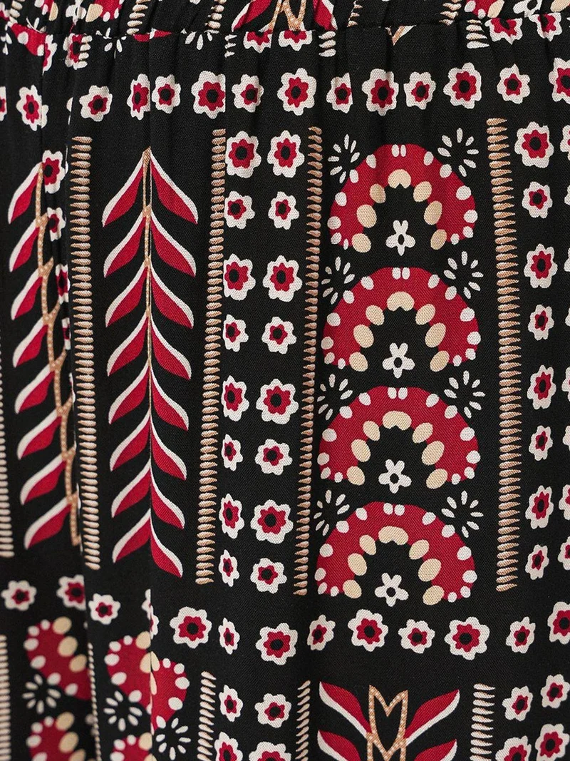 BIG DART BDART High Waist Geometric Striped Palazzo Pants