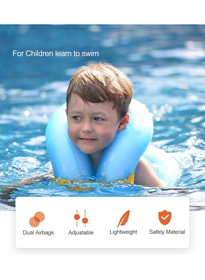 KASTWAVE Swim Vest For Kids 30 90 Lbs 4 10 Years Old Inflatable Swimming Floaties With Adjustable Safety Buckle & Dual Airbags For Boys Girls Water Vest For Pool Beach Lake & Ocean - Image 2