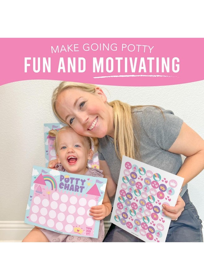 Hadley Designs - Hadley Designs Princess Potty Training Chart for Toddler Girl - Potty Training Sticker Chart for Girls, Sticker Chart for Kids Potty Training Reward Chart, Kids Reward Chart - Image 1