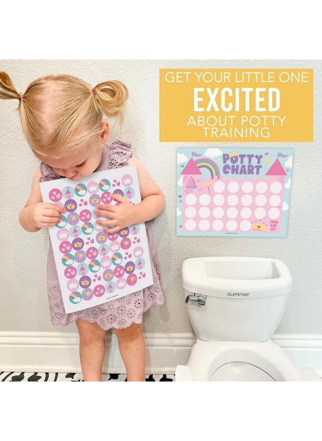 Hadley Designs - Hadley Designs Princess Potty Training Chart for Toddler Girl - Potty Training Sticker Chart for Girls, Sticker Chart for Kids Potty Training Reward Chart, Kids Reward Chart - Image 1