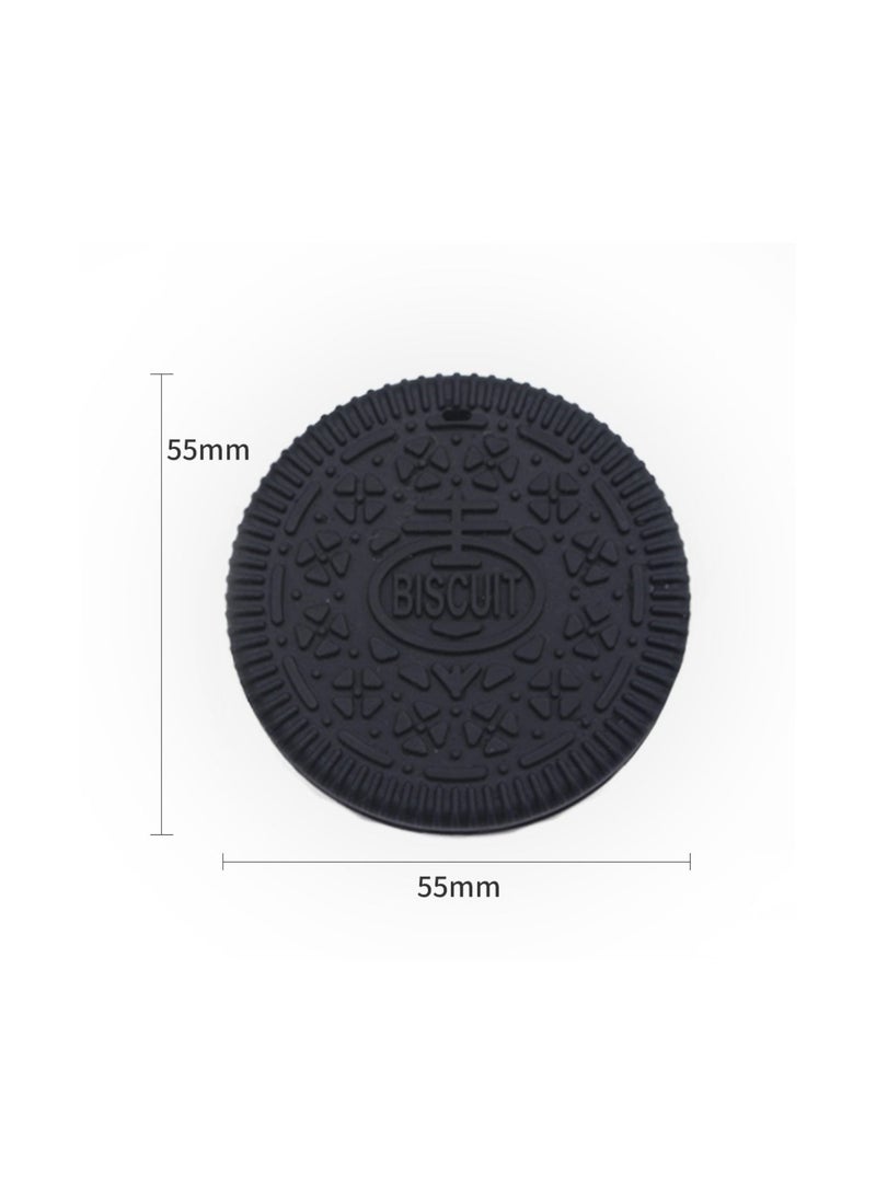 TOT TOT cute Silicone Teether 100% BPA Free Cookie/Biscuit (black)  - Image 2