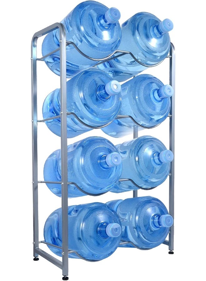 Generic XUNBAI&HOME 5 gallons (approximately 15.7 liters) water Jug rack, 4-layer water Cooler Jug bottle rack, can hold 8 bottles, with floor protection device, office-domestic  - Image 1