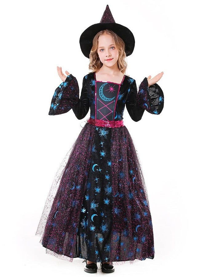 Seasons Girls Light Up Deluxe Moonlight Witch Costume (M(8-10)) - Image 4